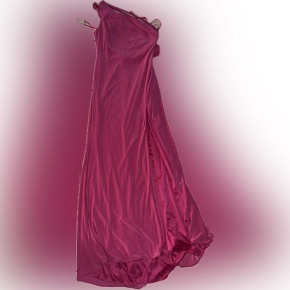 NWOT Mac Duggal Draped Back slit Jersey Gown size 2 - Picture 5 of 6